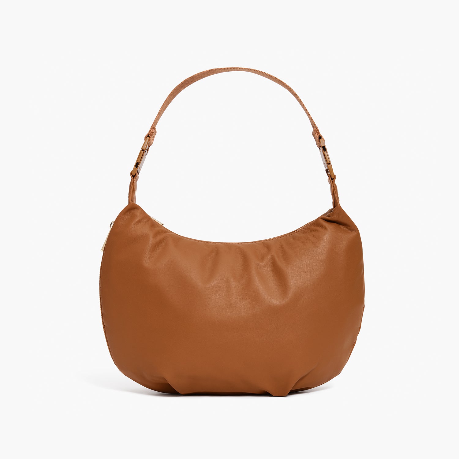 Lo & Sons Aoyama 2 Leather Crescent Crossbody Bag - Cognac