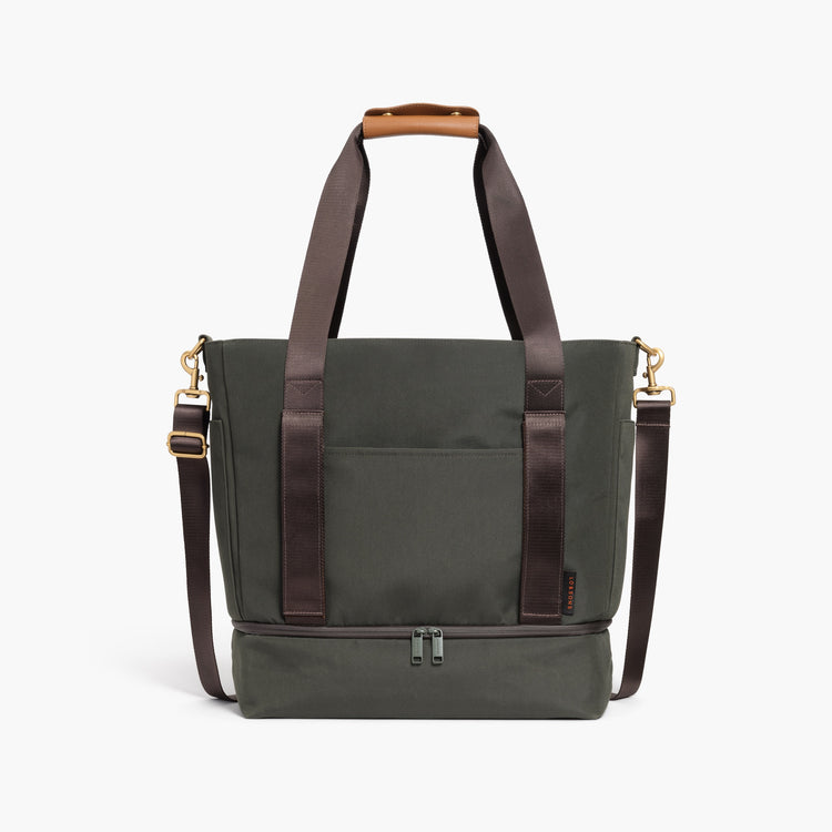 Front - The Catalina Supreme Tote - Waxed Poly - Olive - Tote - Lo & Sons
