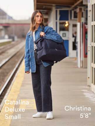 Catalina Deluxe Small - Christina is 5’8”