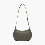 front view of Aoyama 2 Leather in Green with a long crossbody strap length