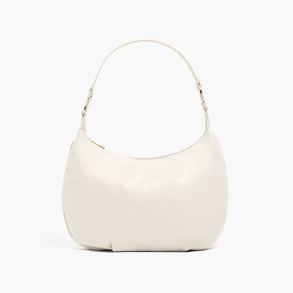 Lo & Sons Aoyama Crescent Crossbody Bag - Leather - Ivory