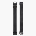 modular strap of Aoyama 2 Leather in black with gunmetal hardware