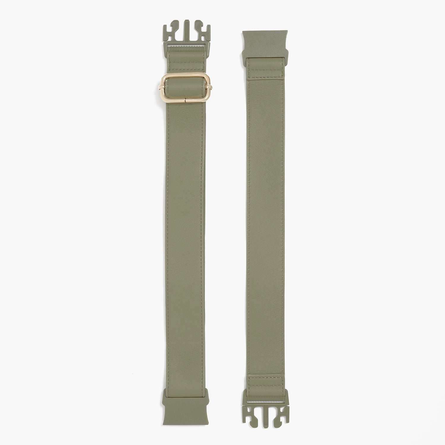 view of strap of Aoyama 2 Leather in olive