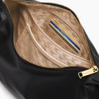 interior view of card pockets in the Aoyama in black/gold/camel 