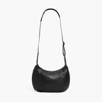 front view of the Aoyama in black/gold/camel with crossbody length strap