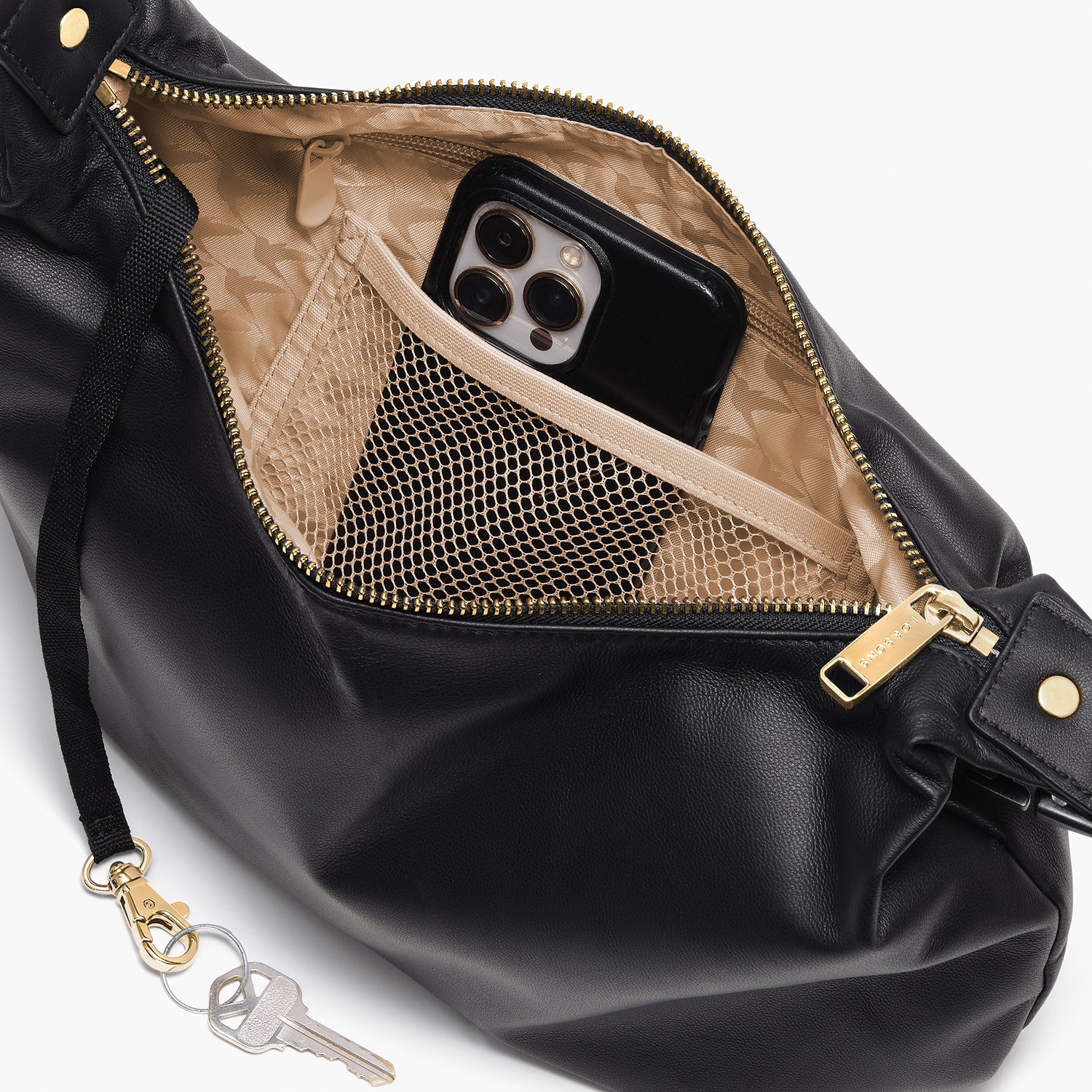 Aoyama - Sheepskin Leather - Black / Gold / Camel