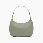 front view of Aoyama 2 Leather in olive with a short shoulder strap length