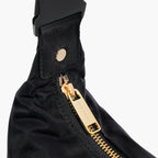 hardware details of Aoyama Nylon in Black with Gold Hardware