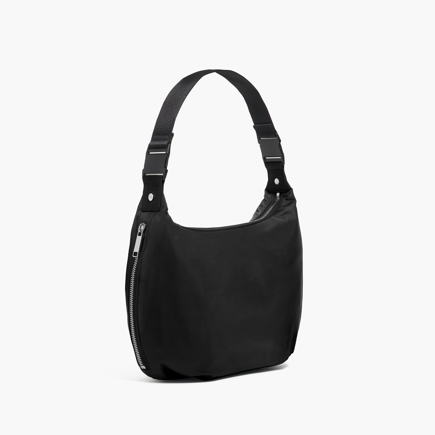 Lo & Sons Aoyama 2 Nylon Crescent Crossbody Bag - Black/Gunmetal/Grey