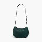 front view of Aoyama Nylon in dark green with a long crossbody strap length