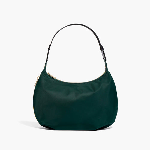 front view of Aoyama Nylon in Dark Green with a short shoulder strap length
