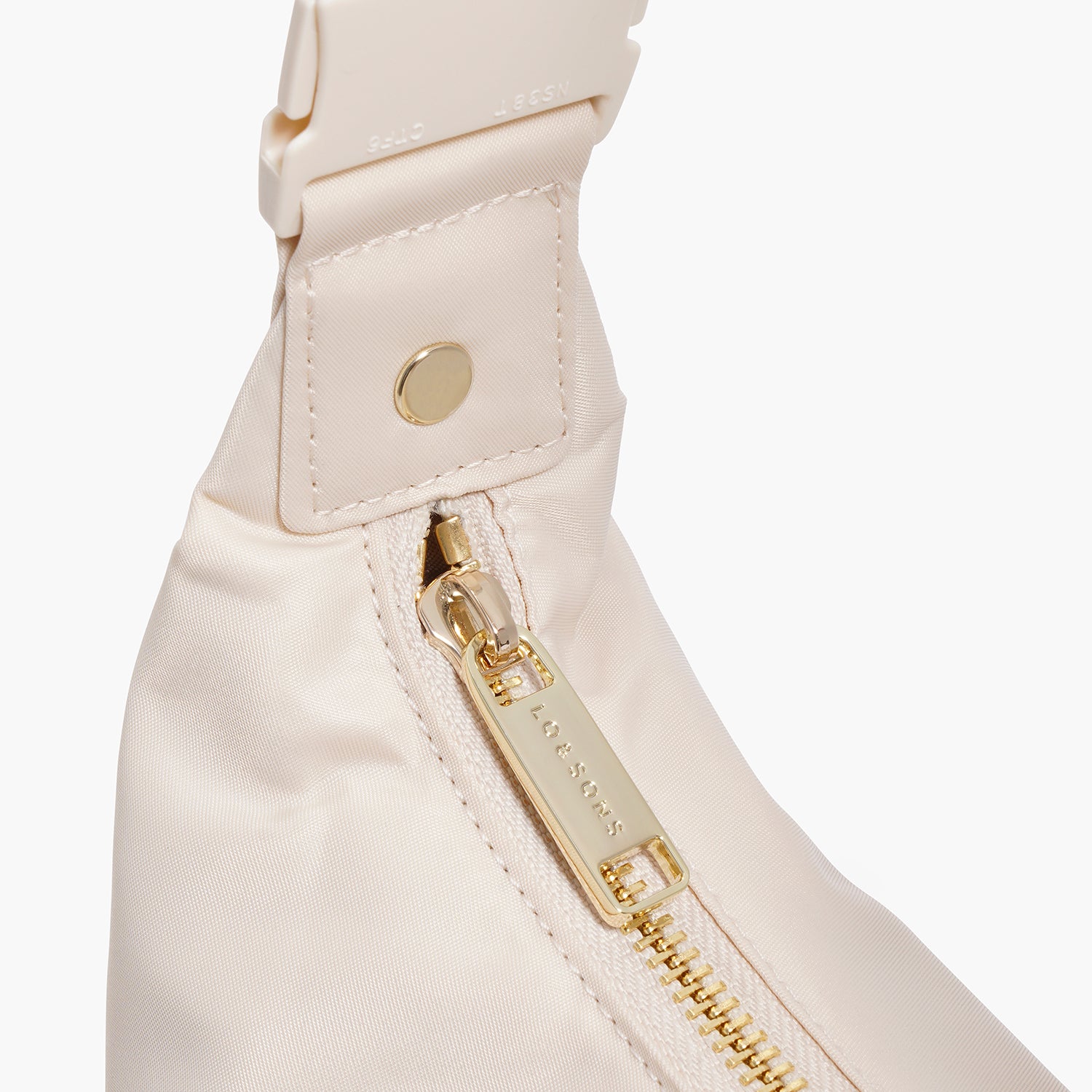 hardware details of Aoyama Nylon in ivory