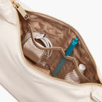 interior mesh pockets of Aoyama Nylon in ivory