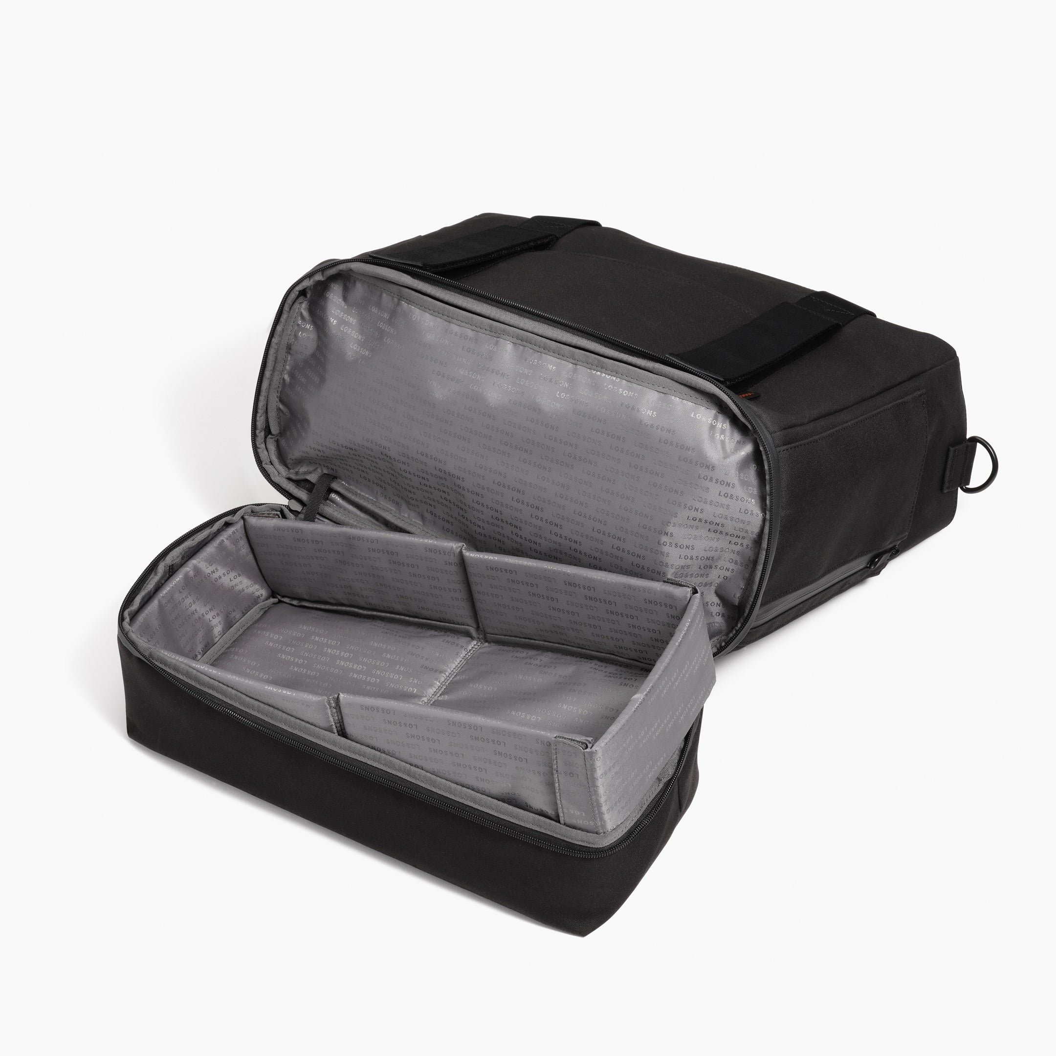 Bottom Compartment - The Catalina Supreme Tote - Waxed Poly - Black - Tote - Lo & Sons