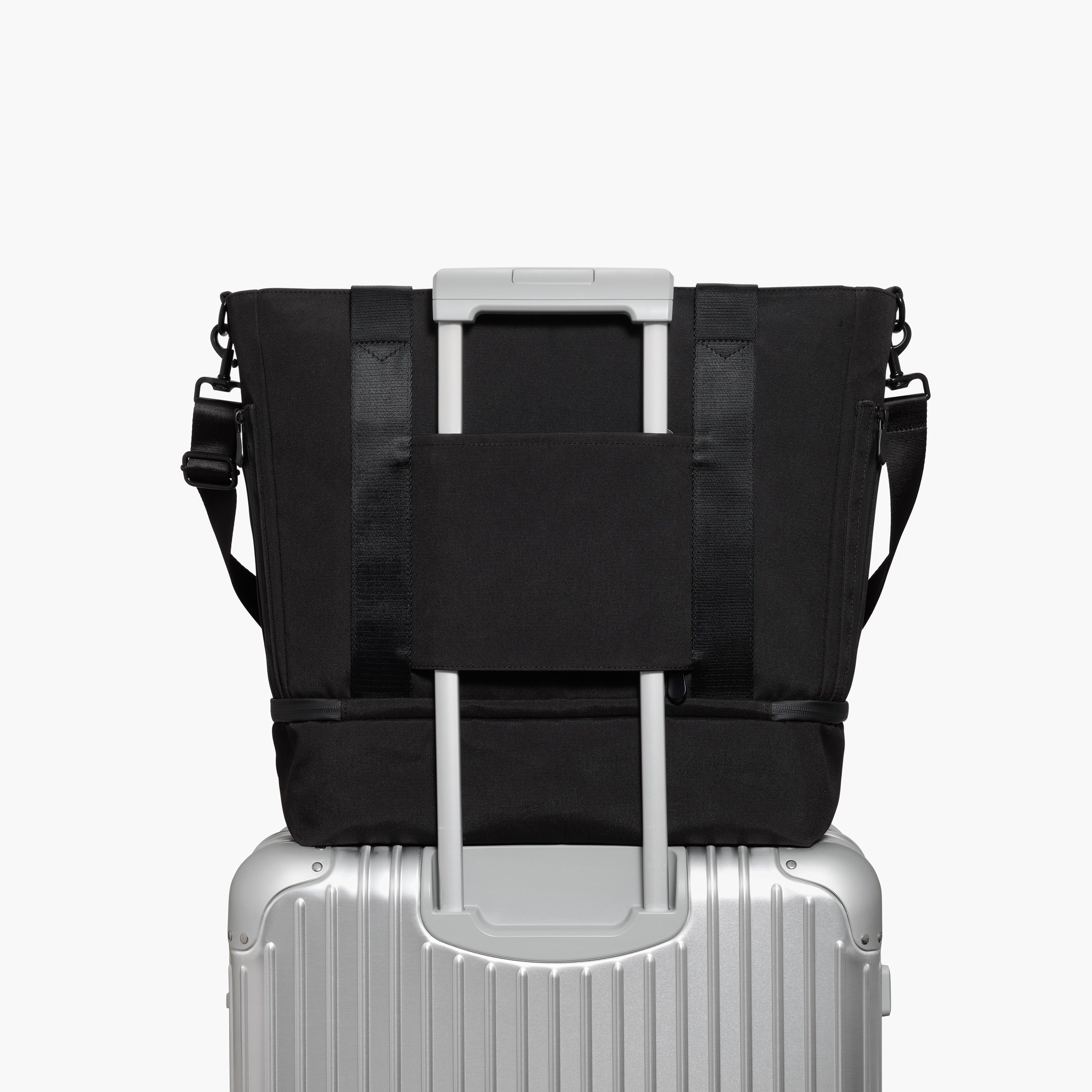 Luggage Sleeve - The Catalina Supreme Tote - Waxed Poly - Black - Tote - Lo & Sons