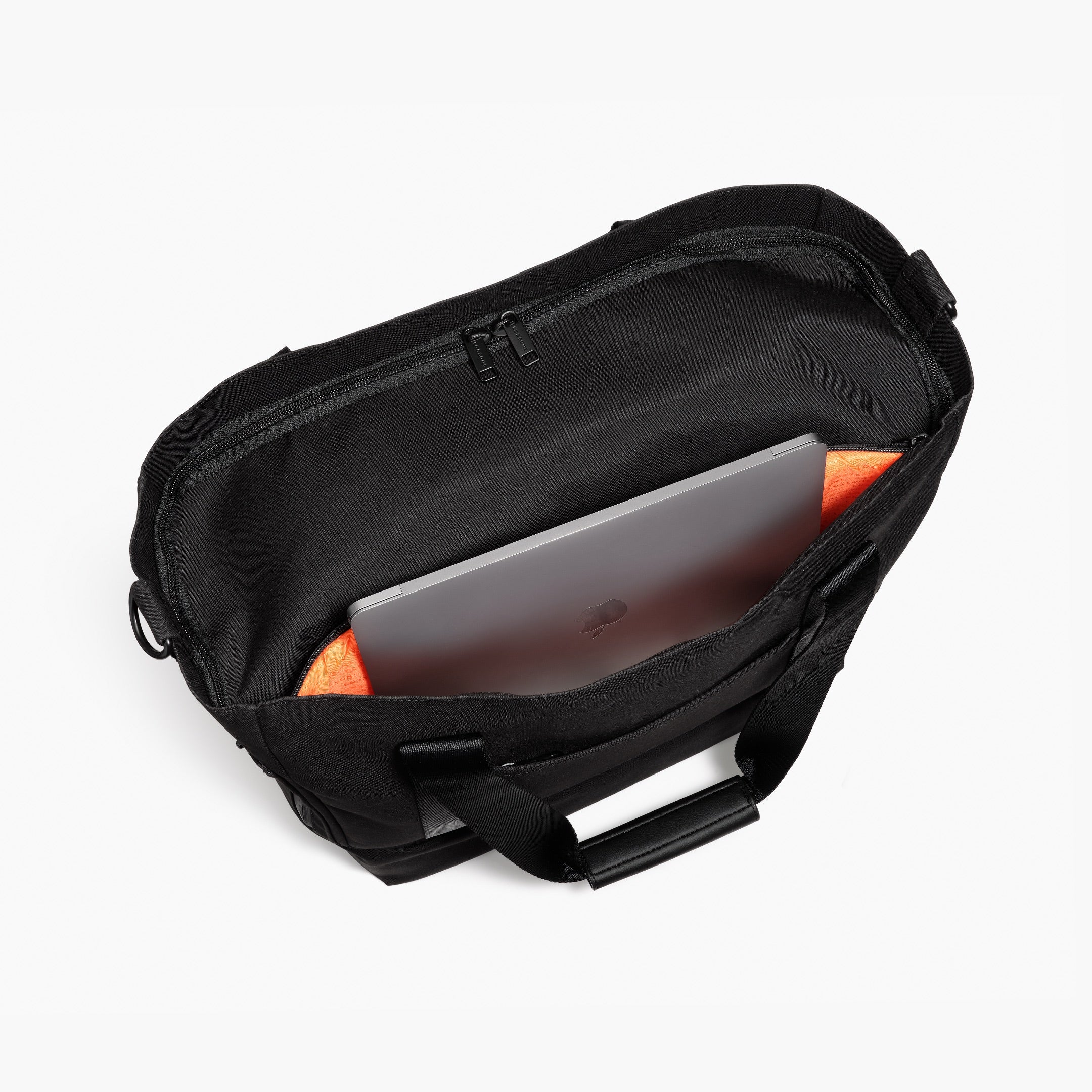 Laptop Sleeve - The Catalina Supreme Tote - Waxed Poly - Black - Tote - Lo & Sons