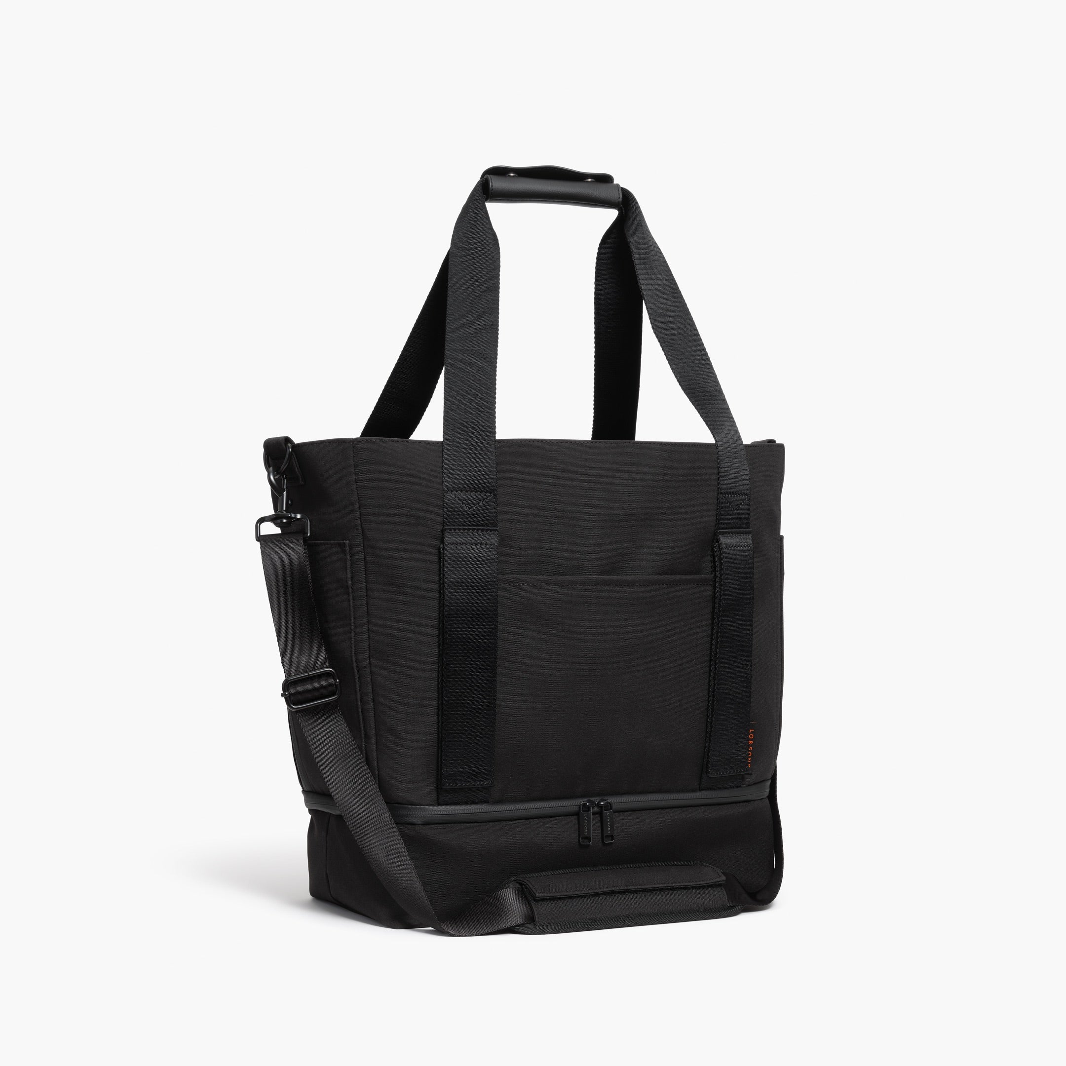 Side - The Catalina Supreme Tote - Waxed Poly - Black - Tote - Lo & Sons