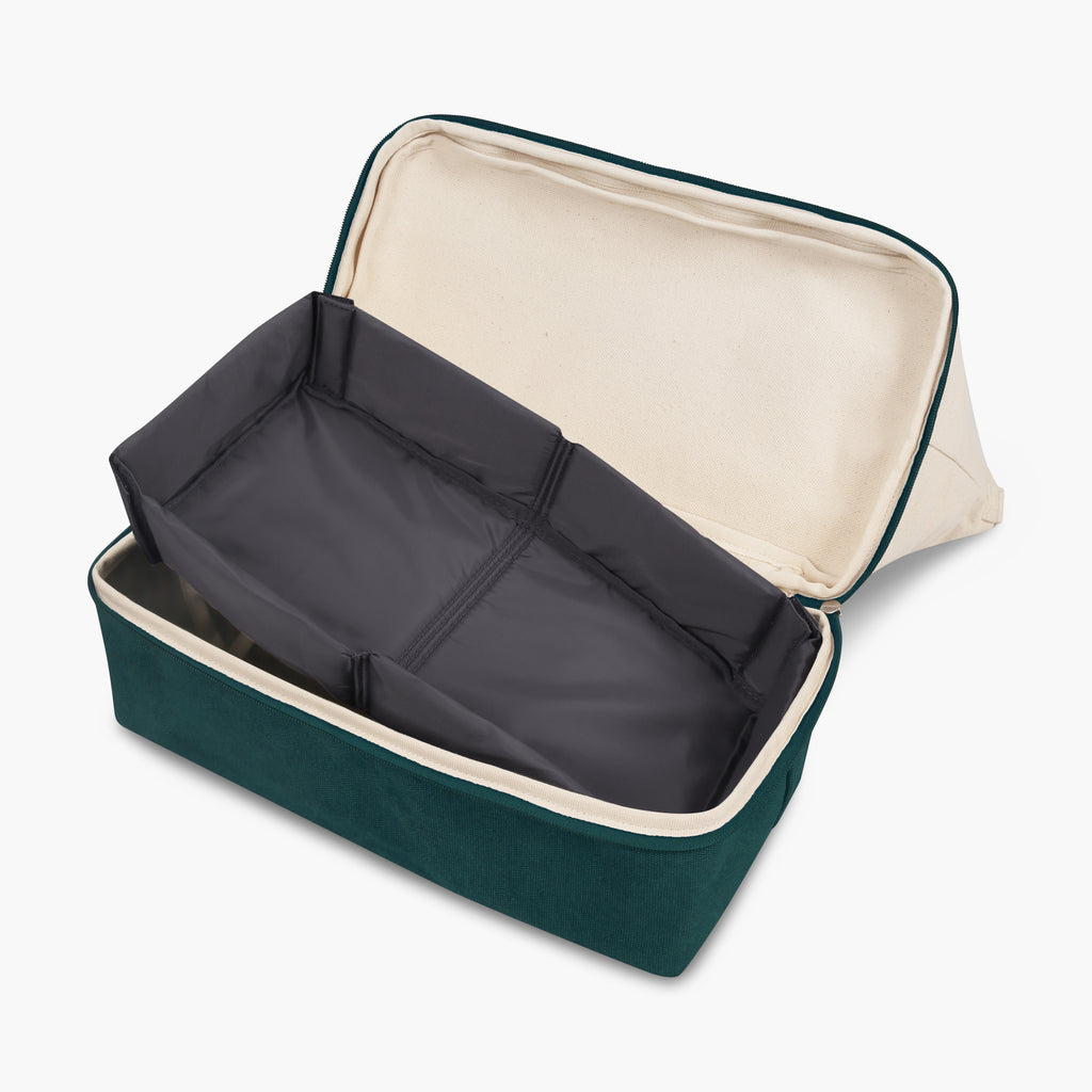 Catalina Deluxe Tote - Eco Friendly Canvas - Dark Green Colorblock