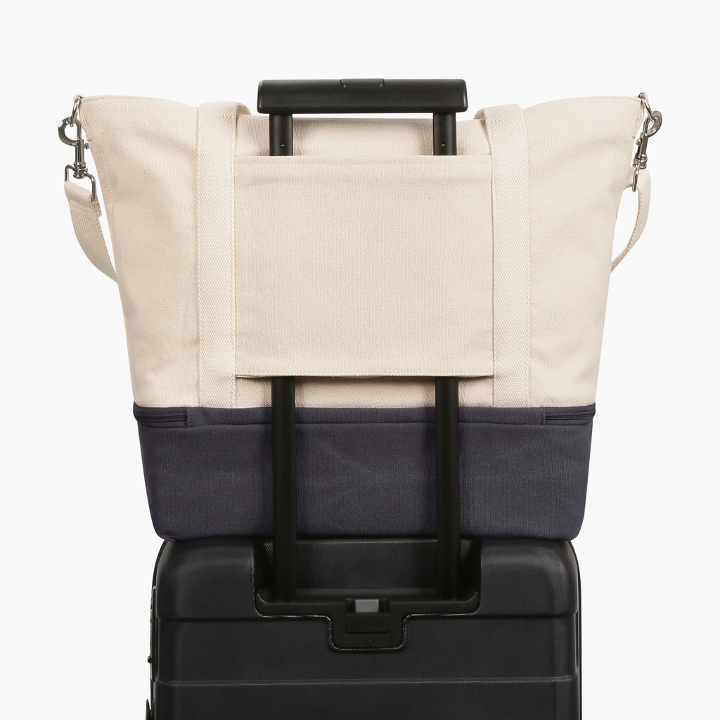 Catalina Deluxe Tote - Eco Friendly Canvas - Midnight Ash Colorblock