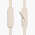 Padded messenger strap of the Catalina Deluxe Tote in thistle colorblock