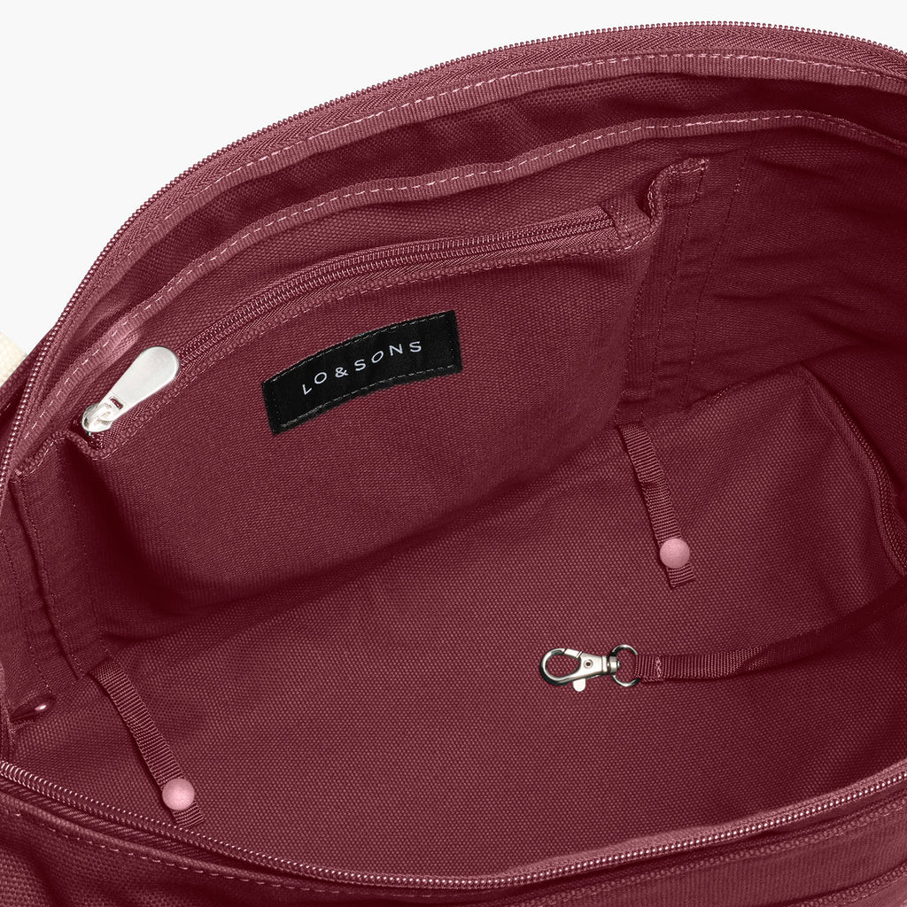 Catalina Deluxe Tote - Eco Friendly Canvas - Cabernet