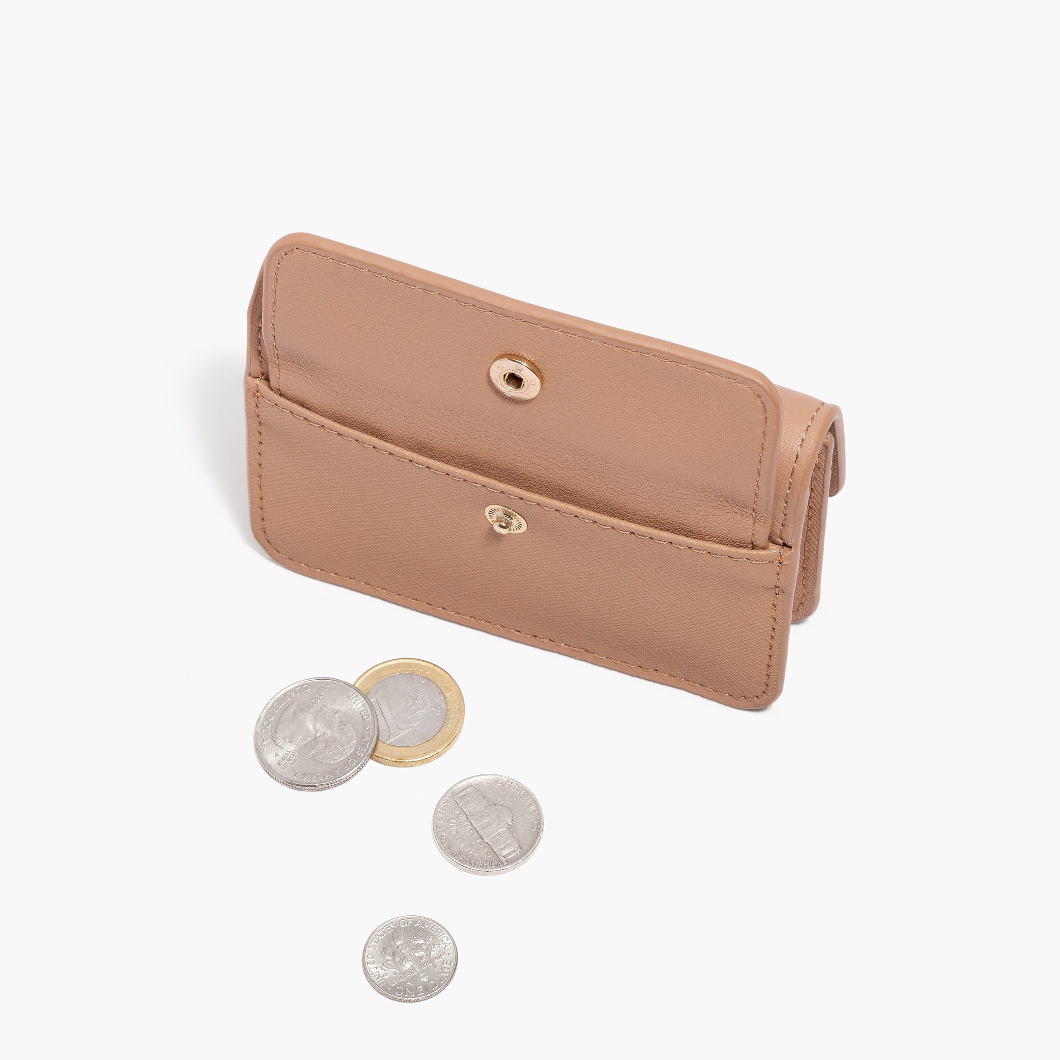 Prop - Compact Wallet - Saffiano Leather - Dark Tan - Small Accessory - Lo & Sons
