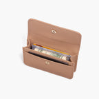 Open Prop - Compact Wallet - Saffiano Leather - Dark Tan - Small Accessory - Lo & Sons