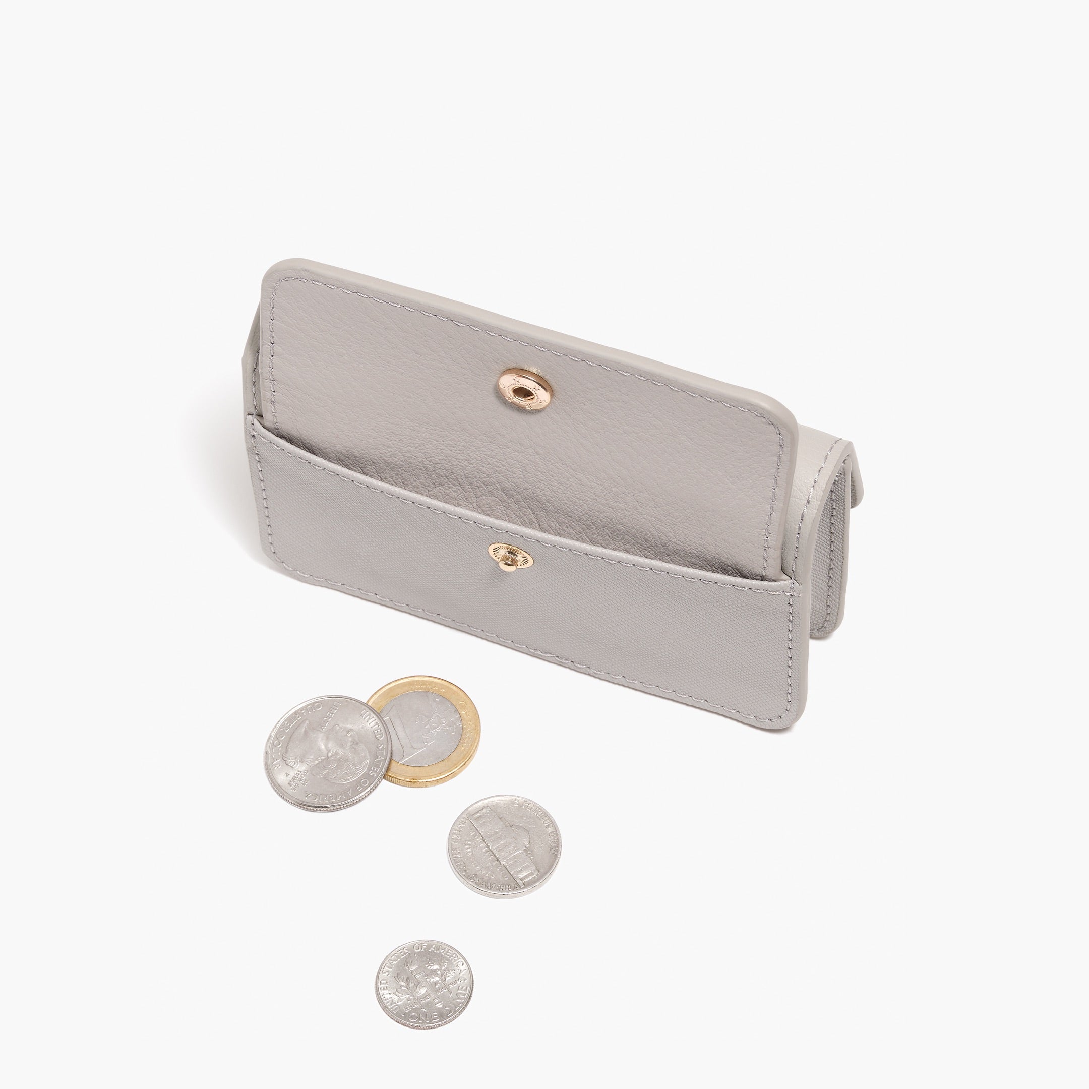 Compact Wallet - Saffiano Leather - Light Grey – Lo & Sons