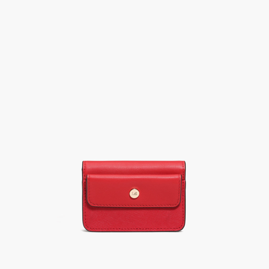 Sherborn Compact Wallet - Saffiano Leather - Red – Lo & Sons