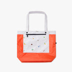 interior pouch full view - The Del Mar Packable Tote Small - White Hawaii Emoji - Lo & Sons