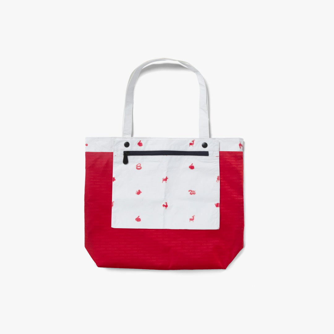Del Mar Packable Tote Small - Tyvek - White Zodiac