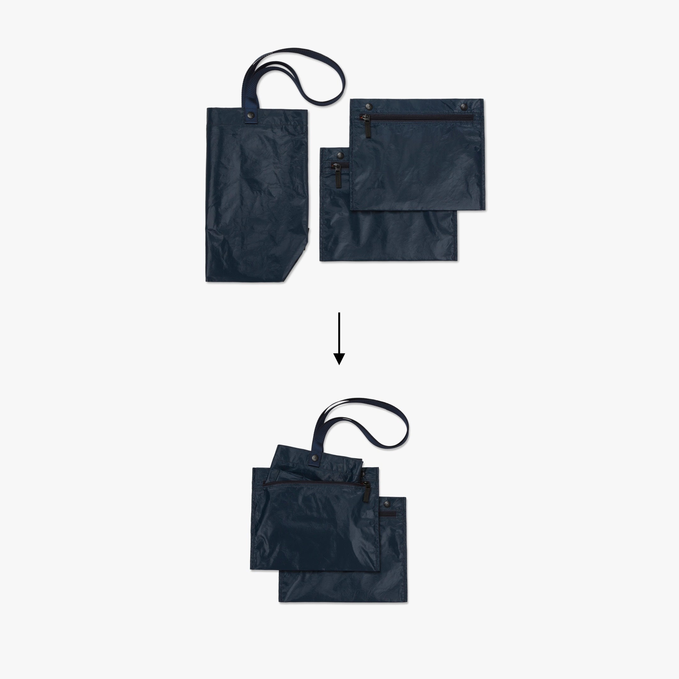 Lo & Sons Del Mar Packable Tote Small - Tyvek - Navy