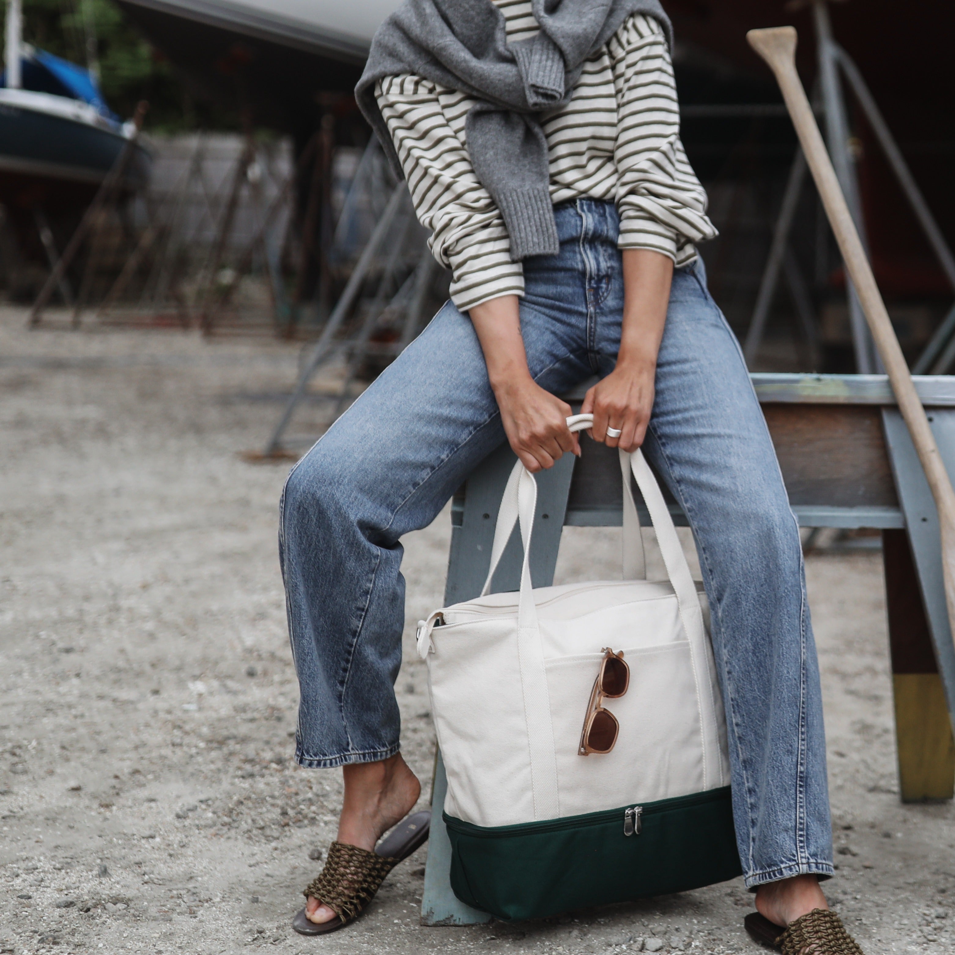 factory style deluxe travel tote bag Lo & Sons Catalina Deluxe Tote - Eco Friendly Canvas