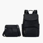 Melrose Rucksack - Recycled Nylon - Black / Gunmetal / Grey