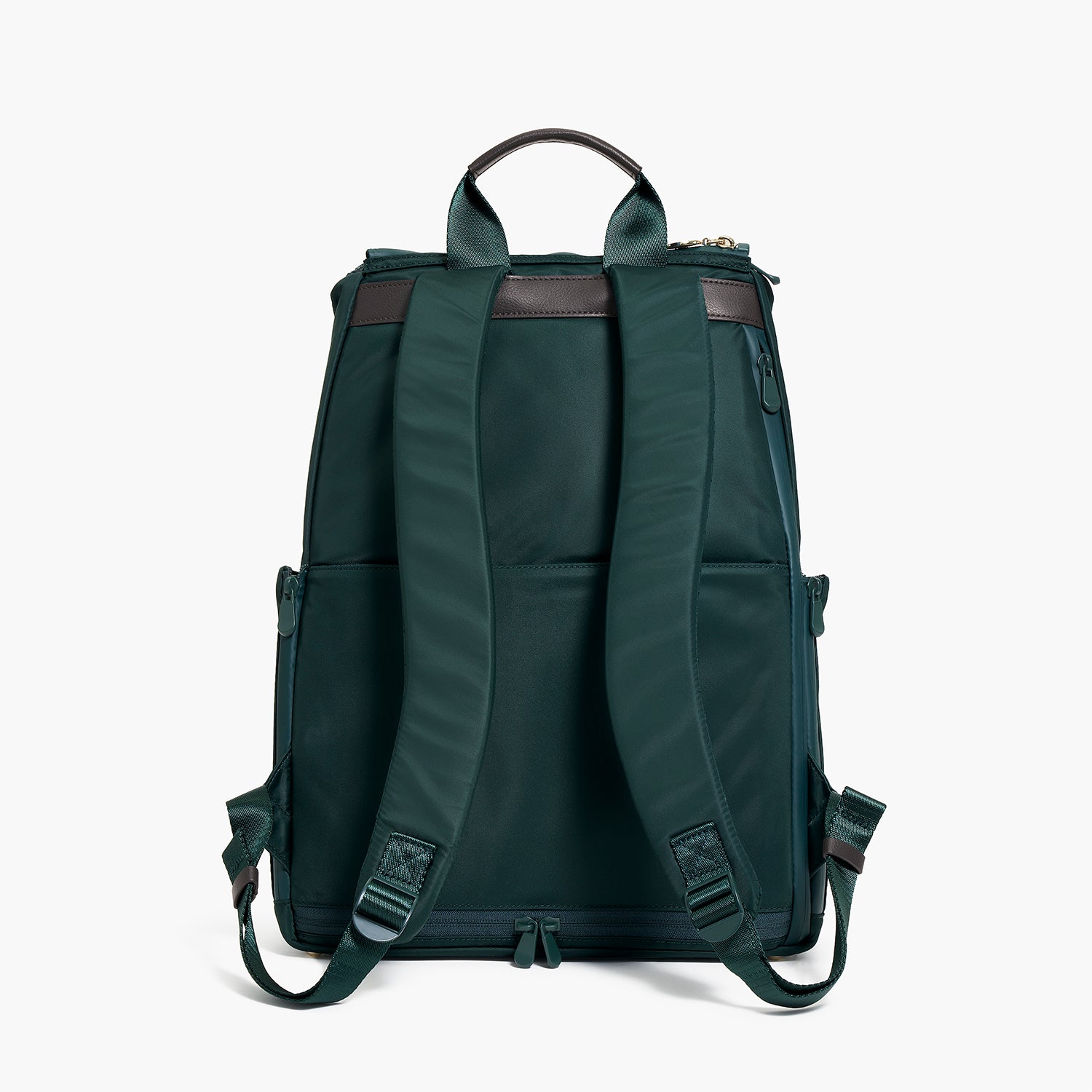 Melrose Rucksack - Recycled Nylon - Dark Green / Gold / Camel