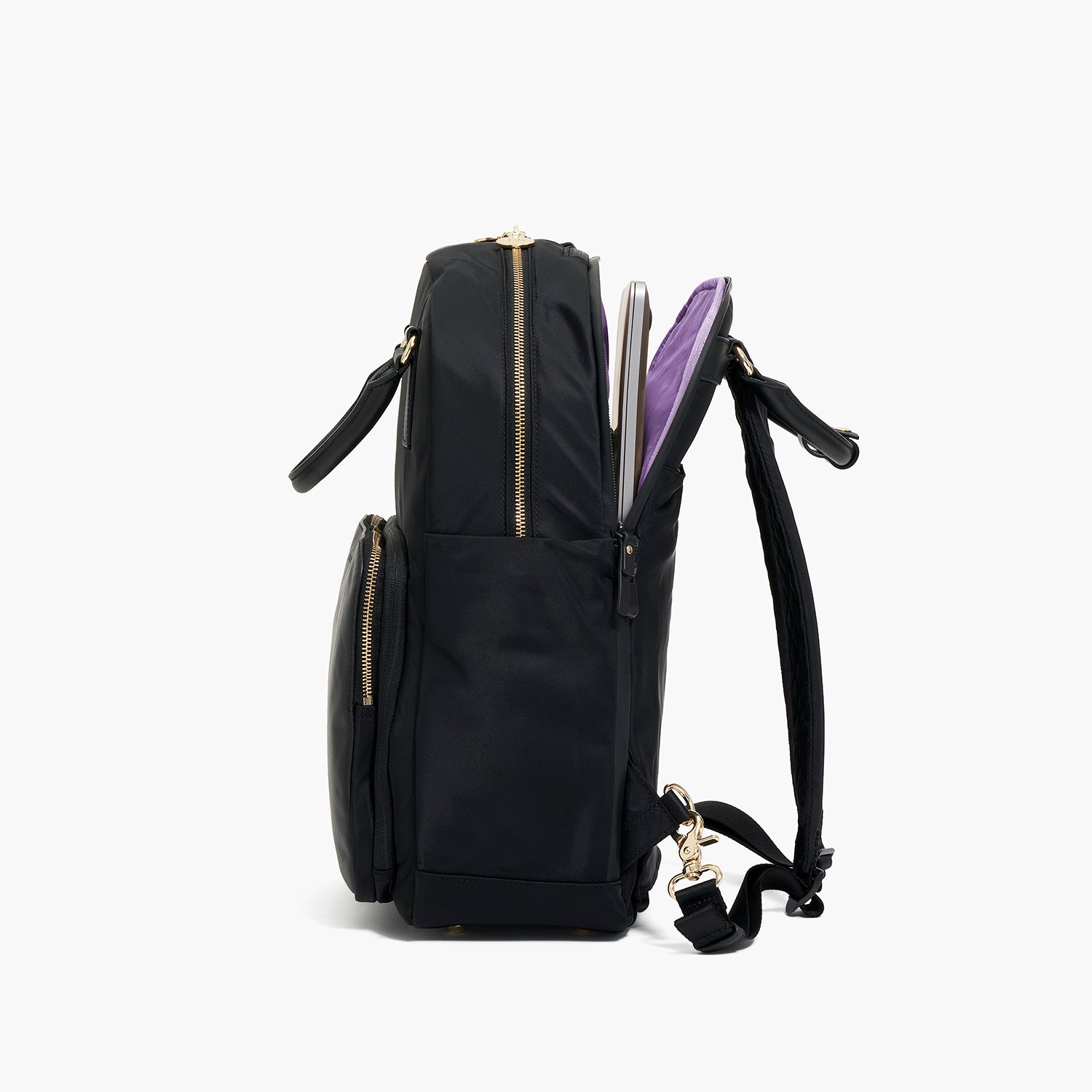 black and gold laptop backpack Lo & Sons Rowledge 2 Laptop Backpack - Nylon