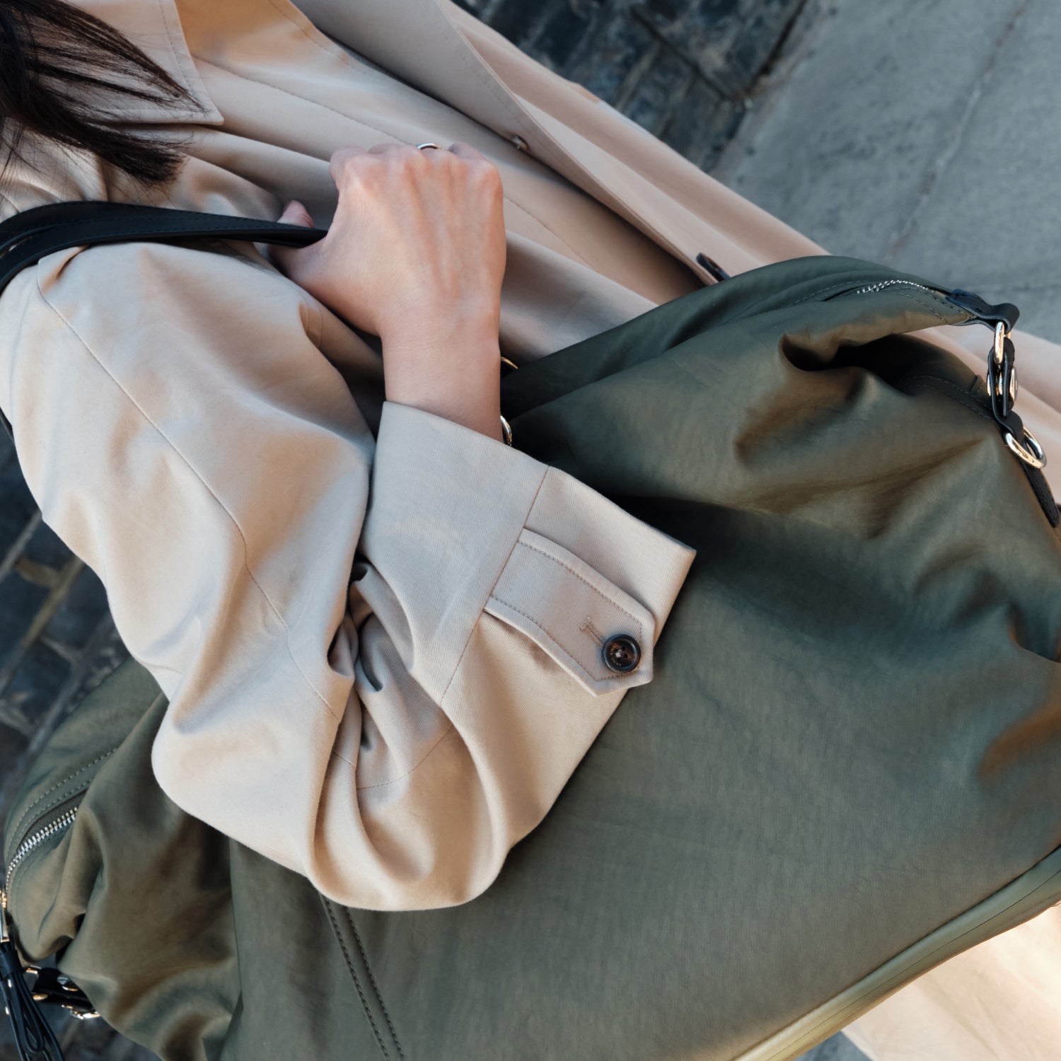 Sherborn - Recycled Nylon - Green / Gold / Camel