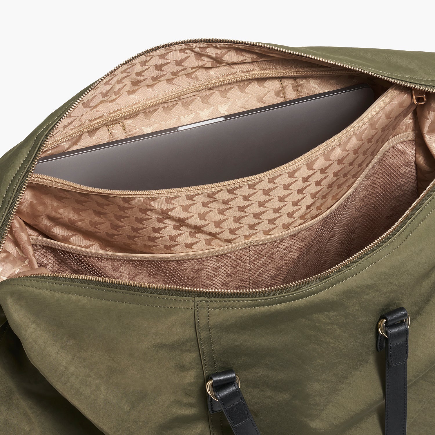 Sherborn Large - Recycled Nylon - Green / Gold / Camel