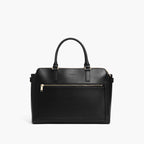 front view of Trinity laptop tote in black