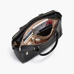 Trinity - Recycled Smooth Leather - Black / Gold / Camel