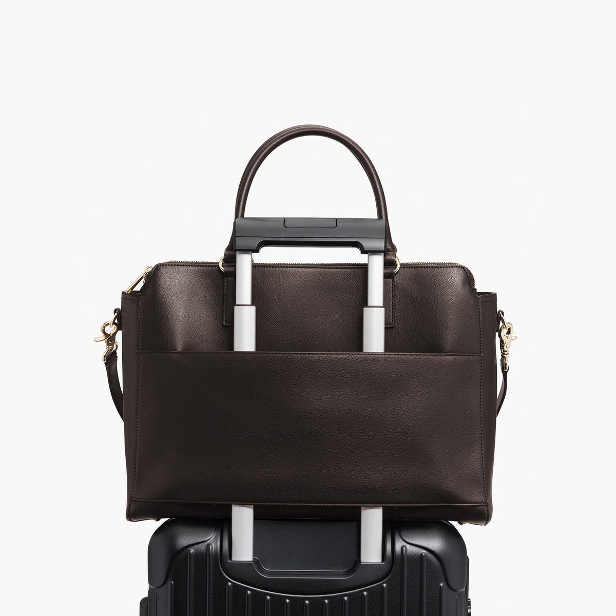 Trinity - Recycled Smooth Leather - Dark Chocolate / Gold / Camel