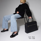 Trinity - Recycled Smooth Leather - Black / Gold / Camel