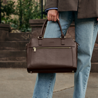 Trinity - Recycled Smooth Leather - Dark Chocolate / Gold / Camel