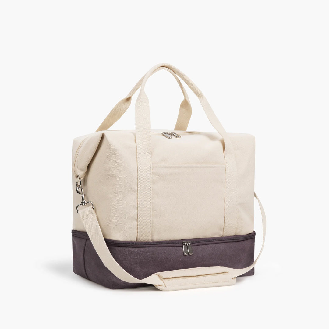 Lo & Sons Catalina Deluxe Weekender Bag - Thistle Colorblock Canvas