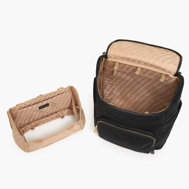 Lo & Sons Melrose Rucksack Backpack - Nylon - DeepNavy/Gold/Azure