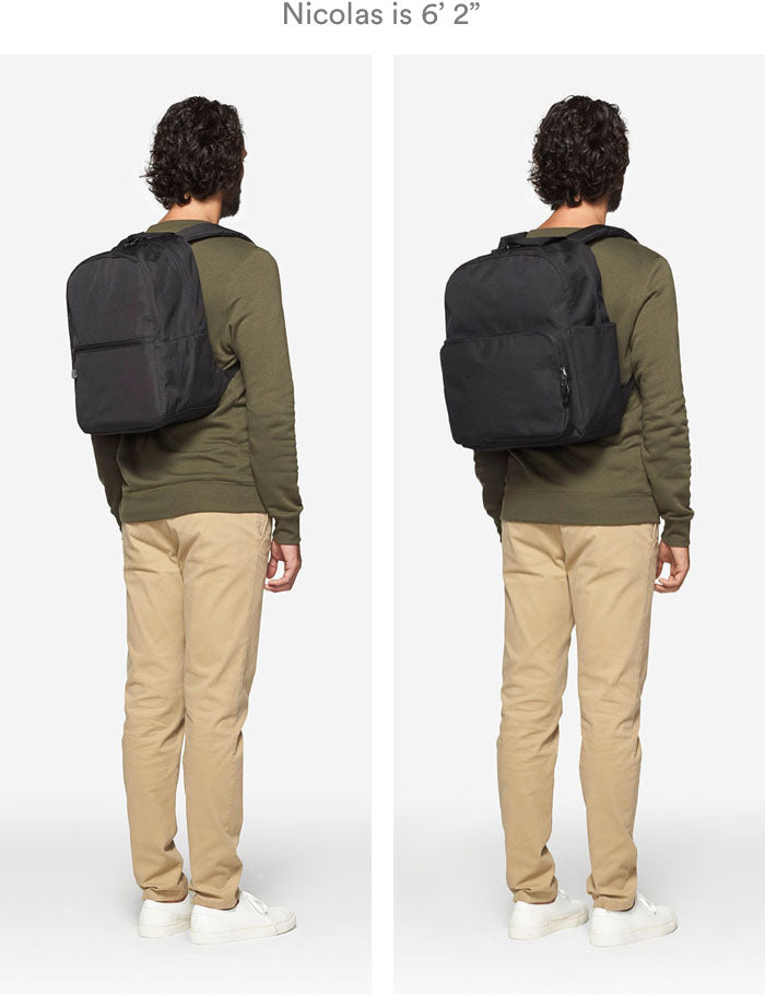 man wearing Hanover 2 and Hanover Deluxe 2 backpacks