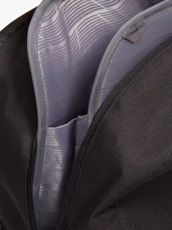 close up of bag inner lining