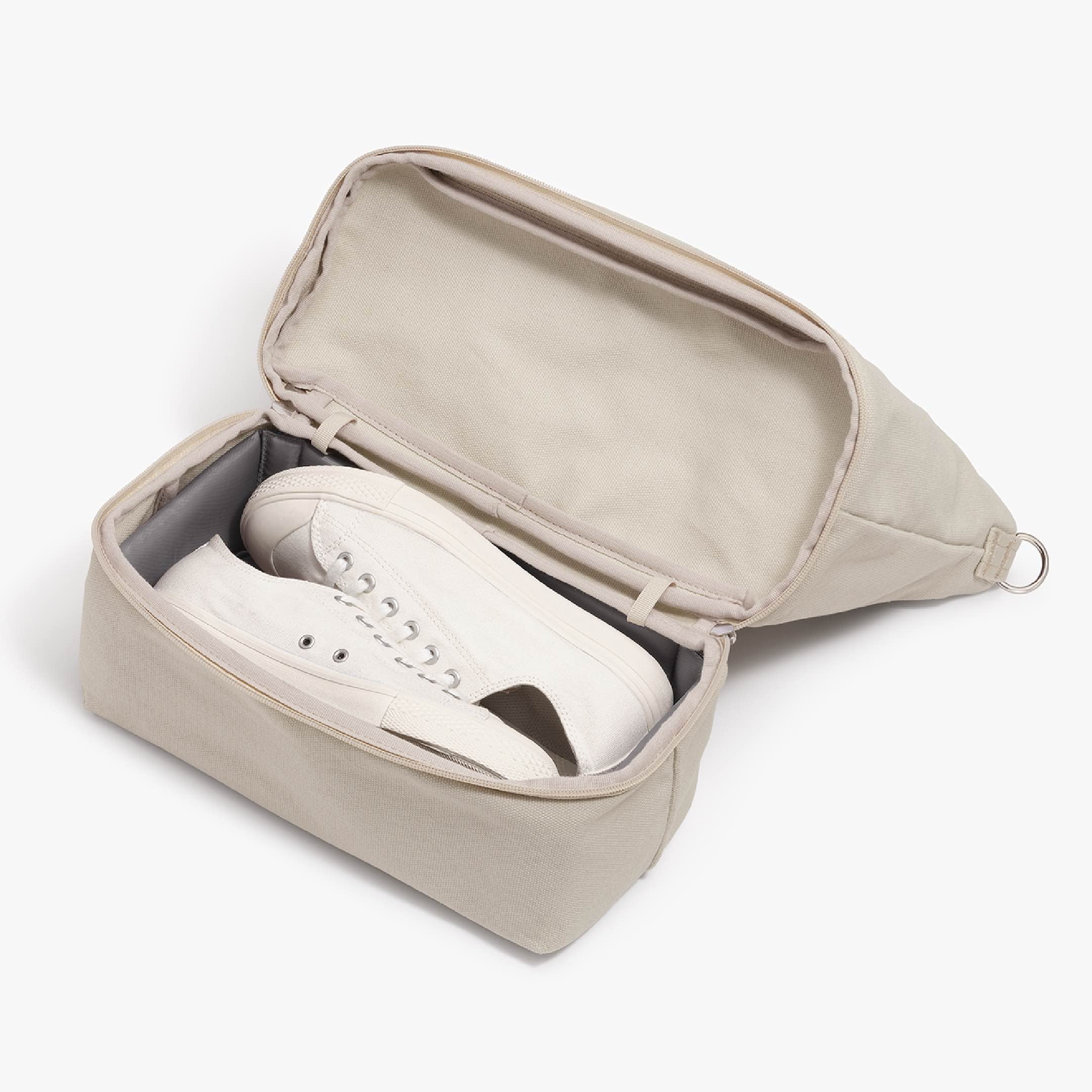 Bottom Compartment Shoe - Catalina Day Tote - Eco Friendly Canvas - Dove Grey - Tote - Lo & Sons