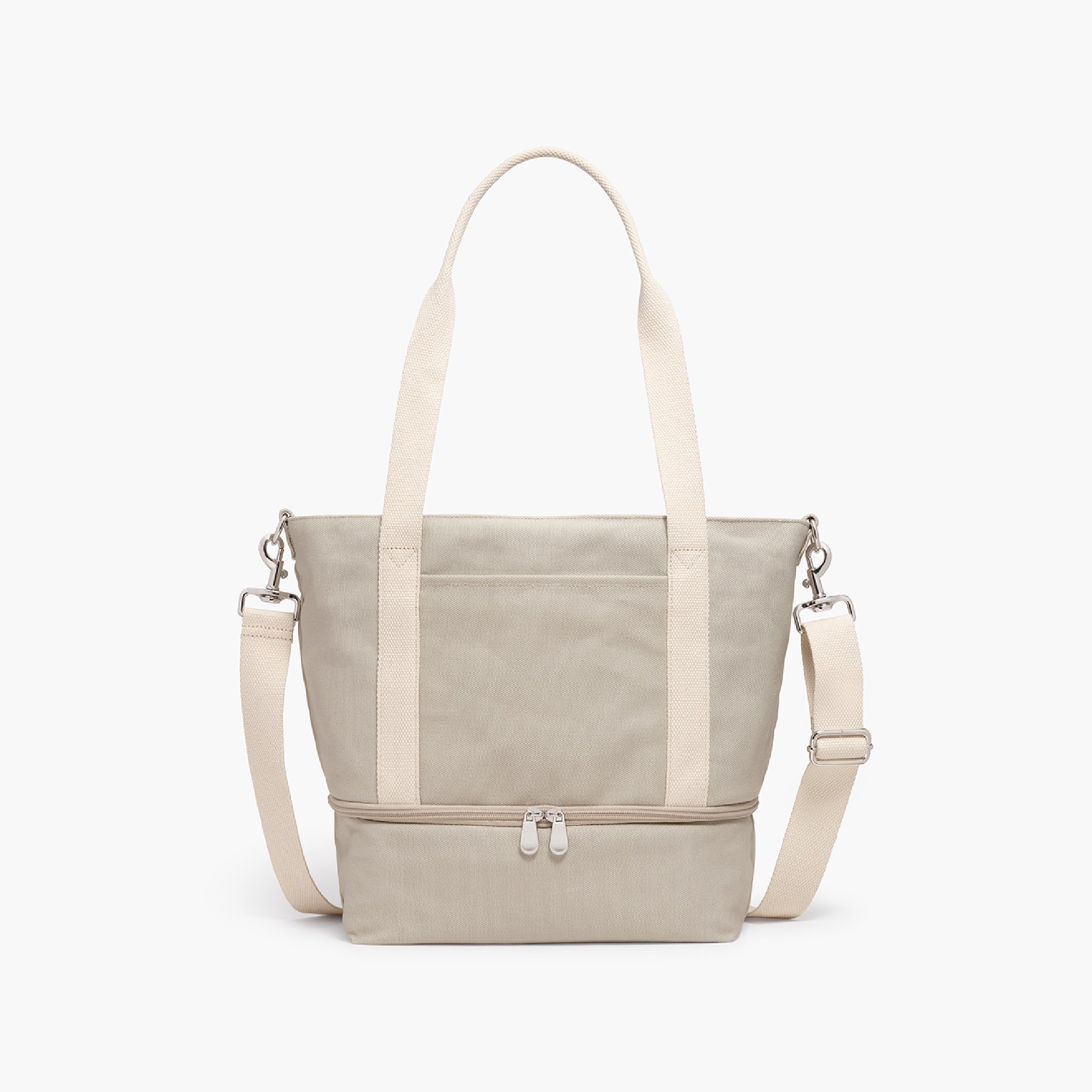 Front - Catalina Day Tote - Eco Friendly Canvas - Dove Grey - Tote - Lo & Sons