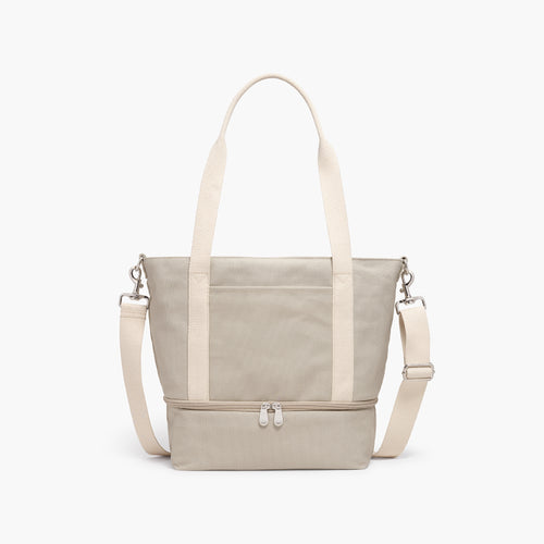 Front - Catalina Day Tote - Eco Friendly Canvas - Dove Grey - Tote - Lo & Sons